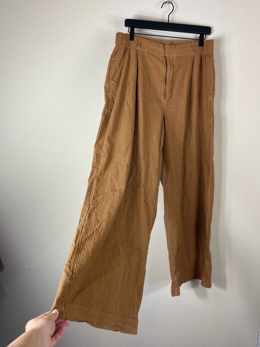 Free People Wide Leg Striped Trousers Pants Size Large